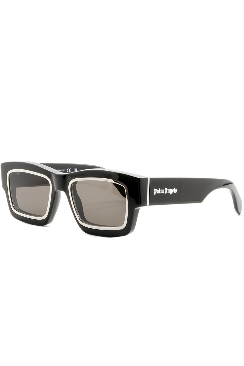 Palm Angels - Occhiali da sole in celluloide squadrati unisex nero - PERI030