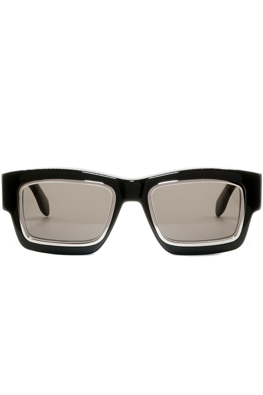 Palm Angels - Occhiali da sole in celluloide squadrati unisex nero - PERI030