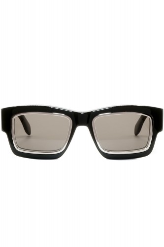 Palm Angels - Occhiali da sole in celluloide squadrati unisex nero - PERI030