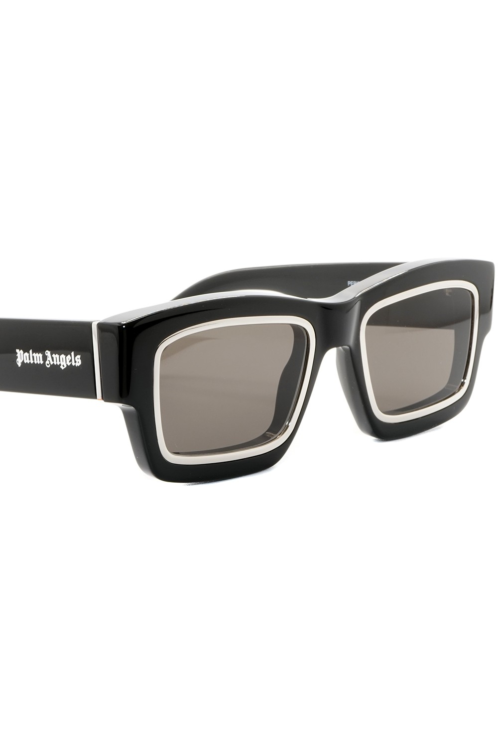 Palm Angels - Occhiali da sole in celluloide squadrati unisex nero - PERI030