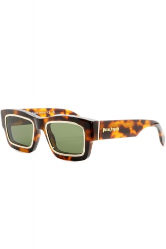 Palm Angels - Occhiali da sole in celluloide squadrati unisex tartarugato -