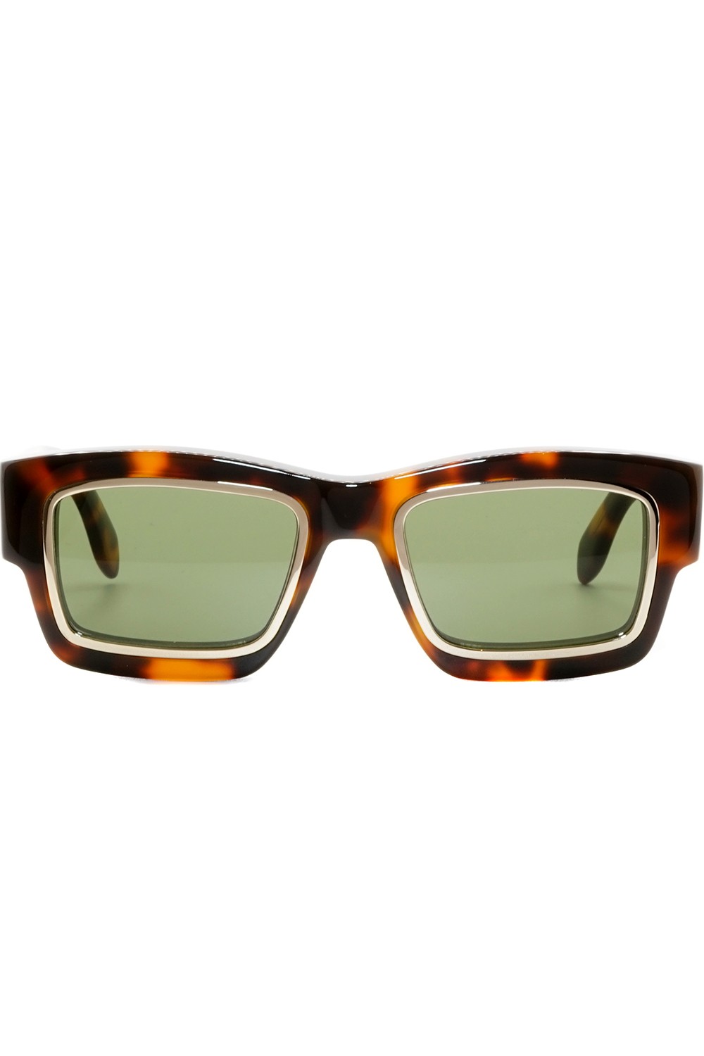 Palm Angels - Occhiali da sole in celluloide squadrati unisex tartarugato -