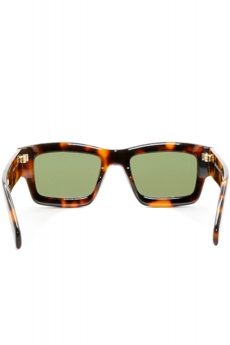 Palm Angels - Occhiali da sole in celluloide squadrati unisex tartarugato -