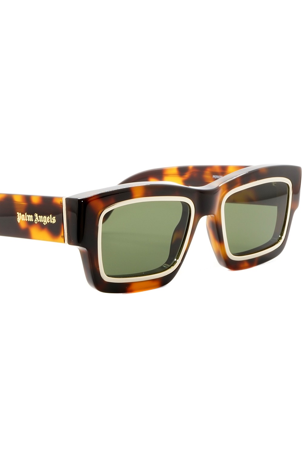 Palm Angels - Occhiali da sole in celluloide squadrati unisex tartarugato -