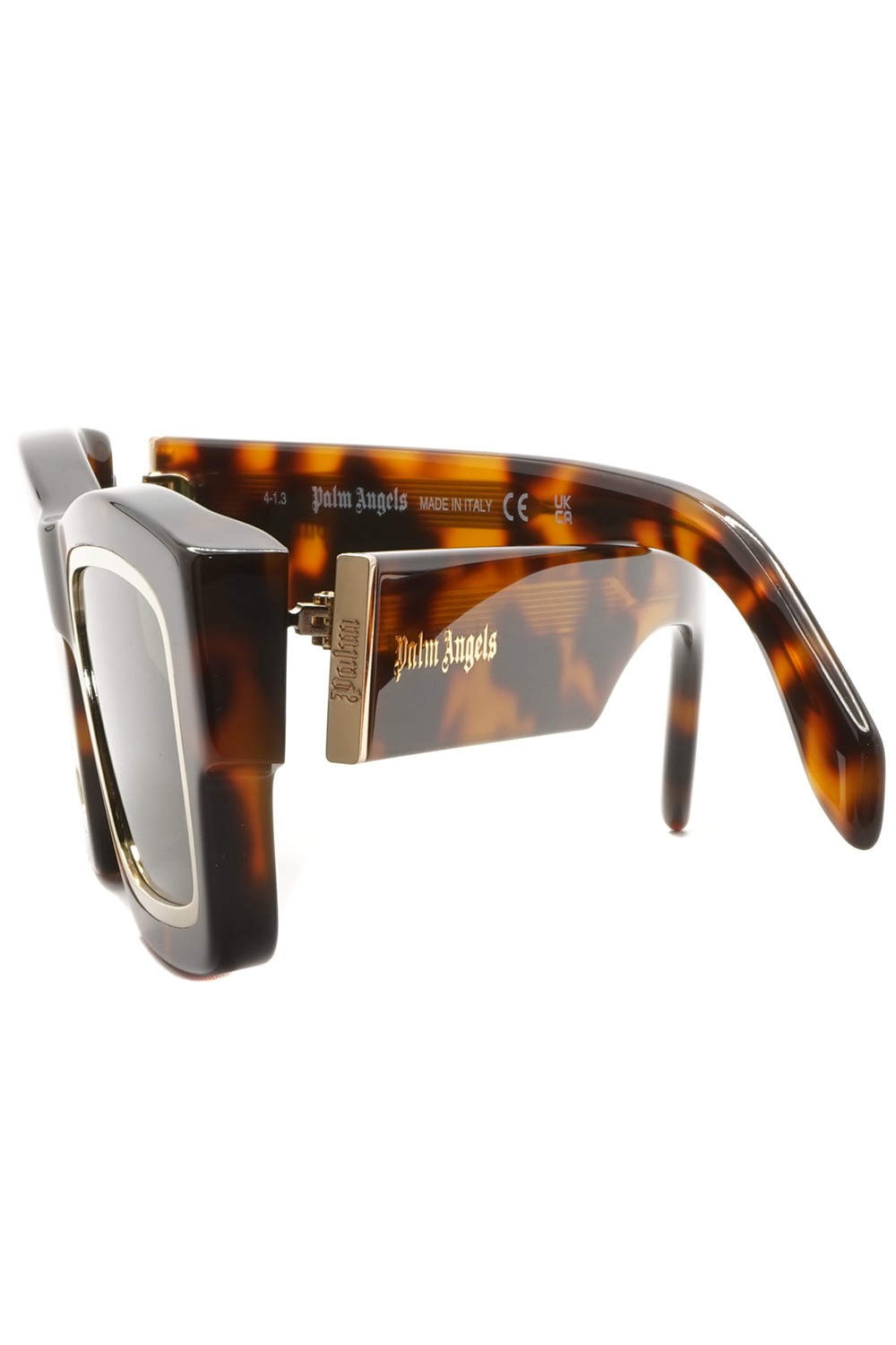 Palm Angels - Occhiali da sole in celluloide squadrati unisex tartarugato -