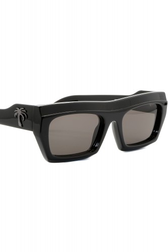 Palm Angels - Occhiali da sole in celluloide rettangolari unisex nero - PERI028