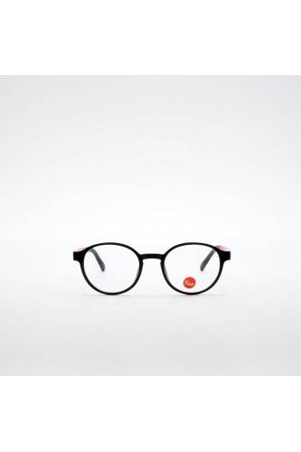 Trudi - Occhiali da vista con clip in resina tondi per bambini nero - TD186V 02 2
