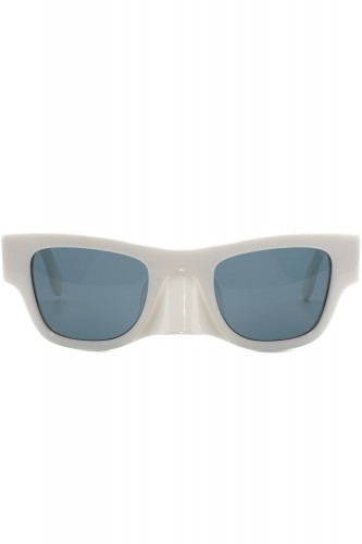 Palm Angels - Occhiali da sole in celluloide squadrati unisex bianco - PERI033