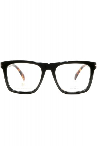 David Beckham Eyewear - Occhiali da vista in celluloide squadrati per uomo nero 2