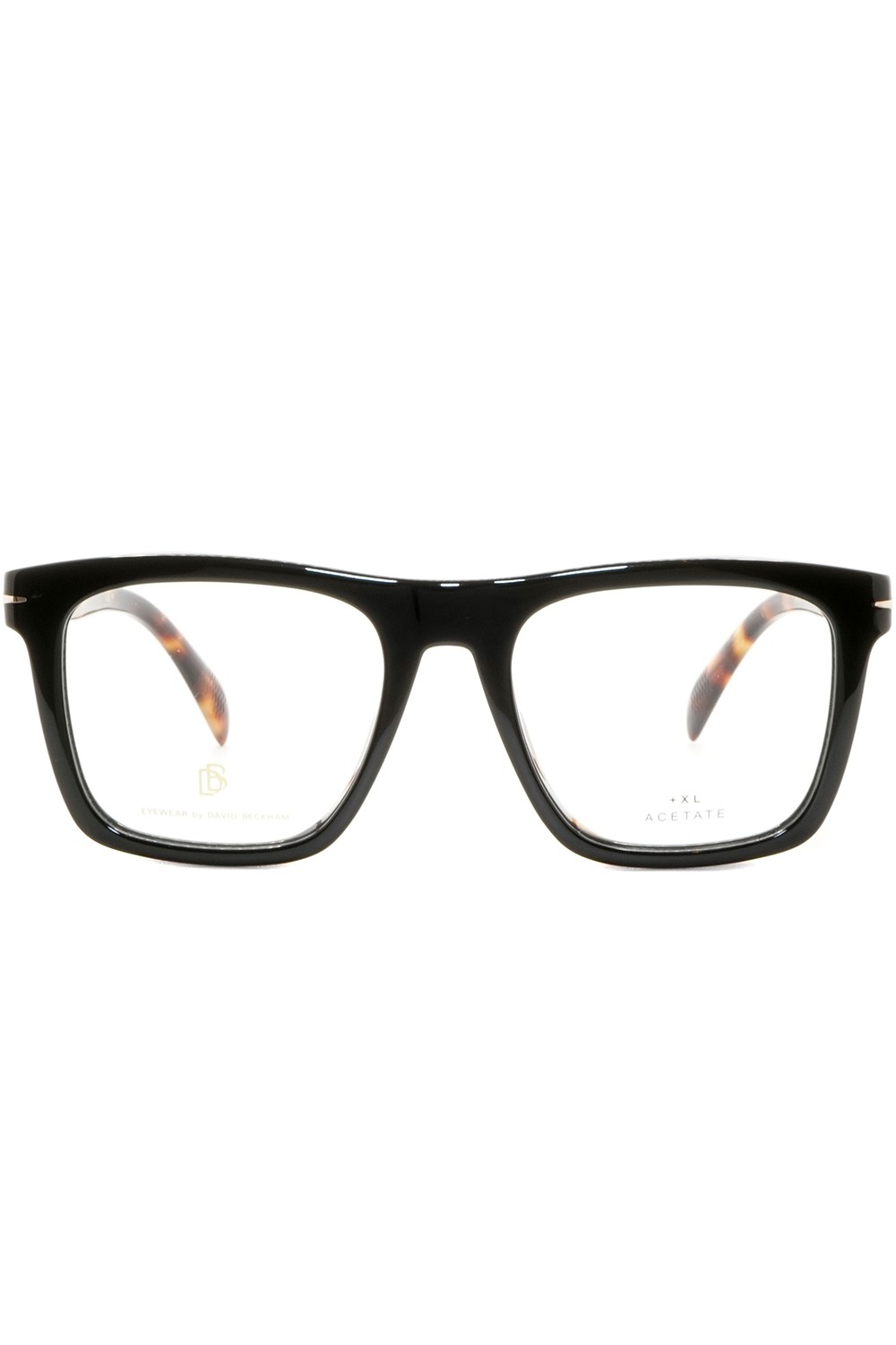 David Beckham Eyewear - Occhiali da vista in celluloide squadrati per uomo nero