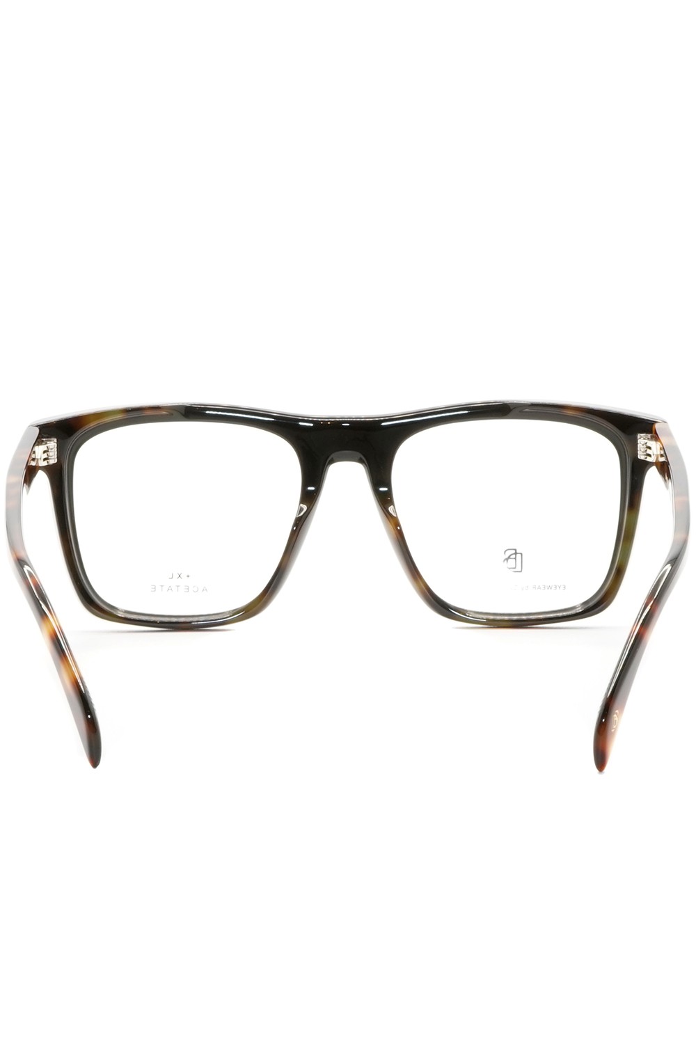 David Beckham Eyewear - Occhiali da vista in celluloide squadrati per uomo nero
