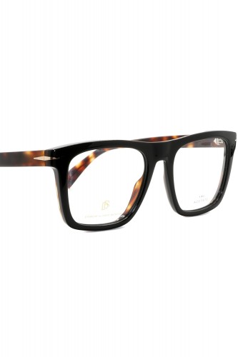 David Beckham Eyewear - Occhiali da vista in celluloide squadrati per uomo nero