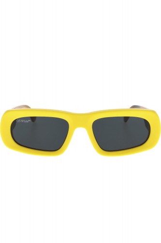 Off-White - Occhiali da sole in celluloide rettangolari unisex giallo - OERI006