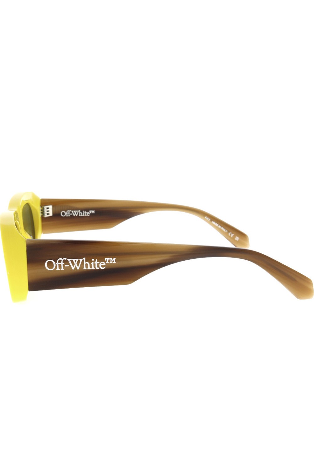 Off-White - Occhiali da sole in celluloide rettangolari unisex giallo - OERI006