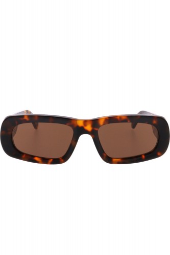 Off-White - Occhiali da sole in celluloide rettangolari unisex tartarugato - 2