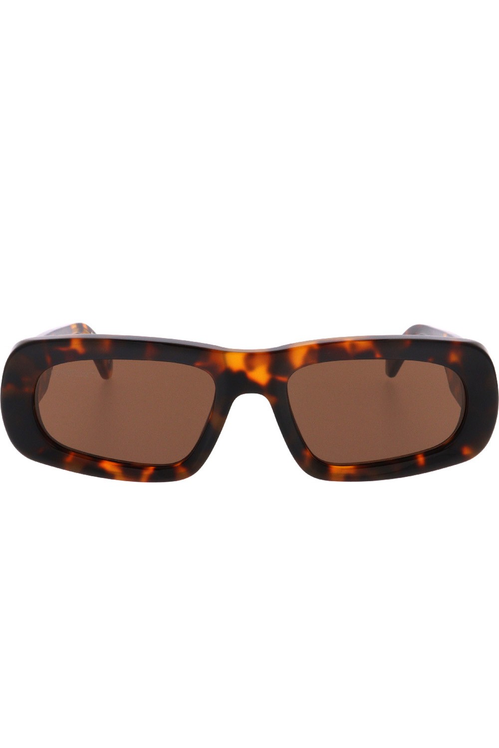 Off-White - Occhiali da sole in celluloide rettangolari unisex tartarugato -