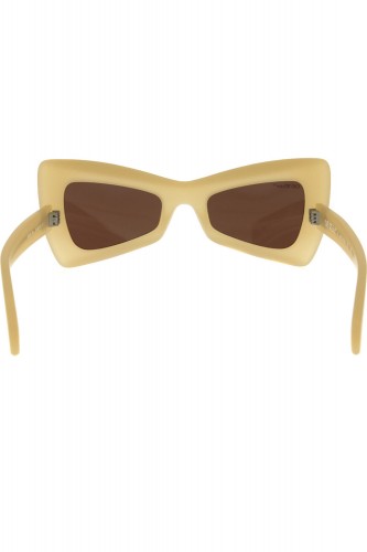 Off-White - Occhiali da sole in celluloide a farfalla per donna beige - OERI070