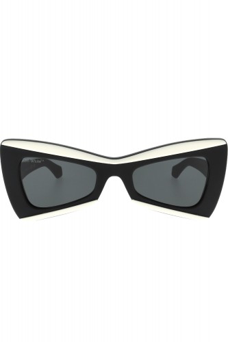 Off-White - Occhiali da sole in celluloide a farfalla per donna nero - OERI070 2