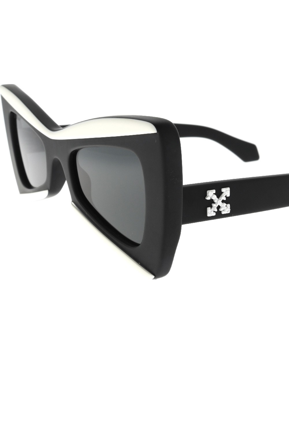 Off-White - Occhiali da sole in celluloide a farfalla per donna nero - OERI070