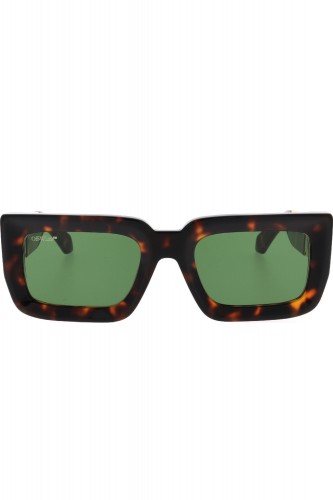 Off-White - Occhiali da sole in celluloide rettangolari unisex tartarugato - 2