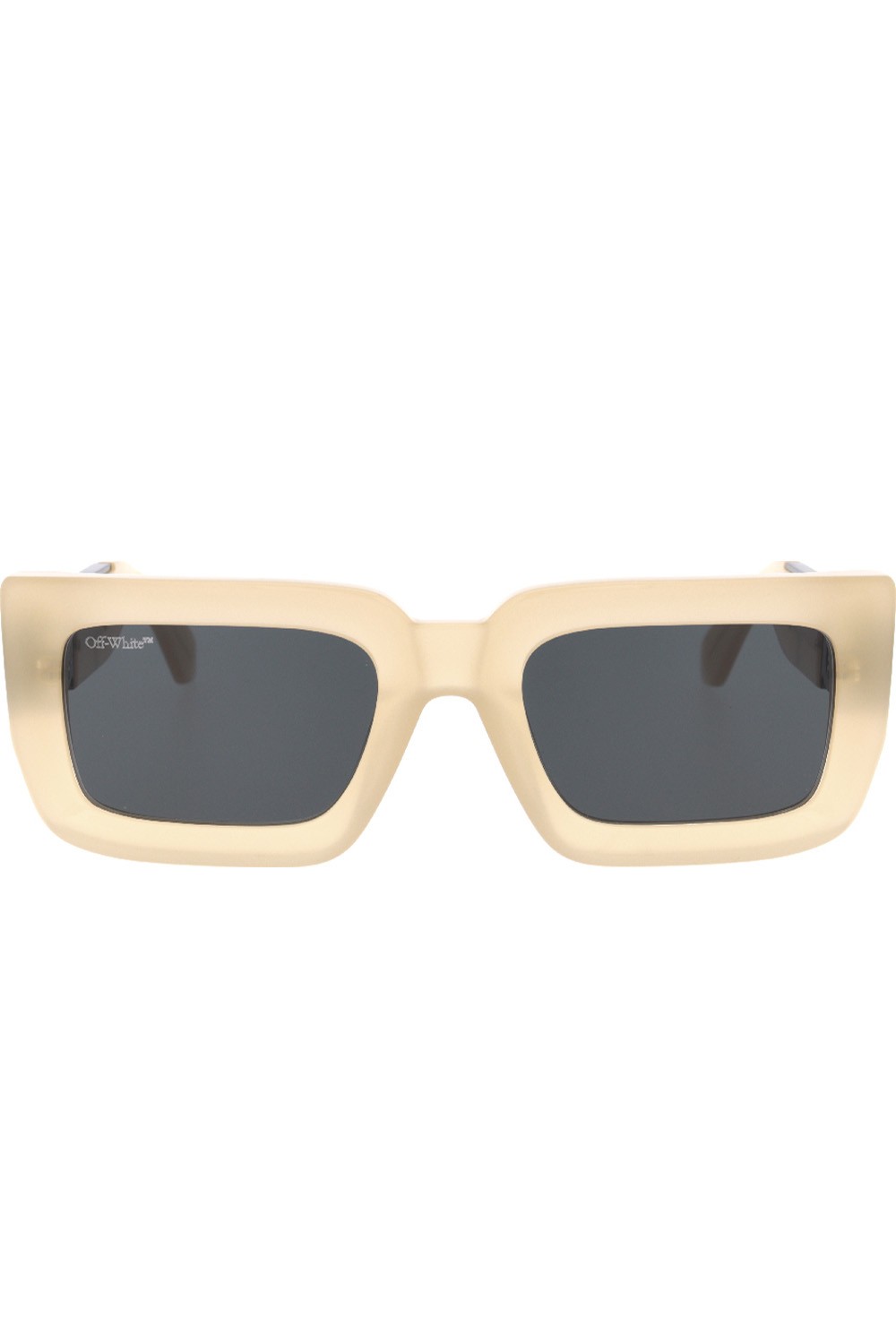 Off-White - Occhiali da sole in celluloide rettangolari unisex beige - OERI073