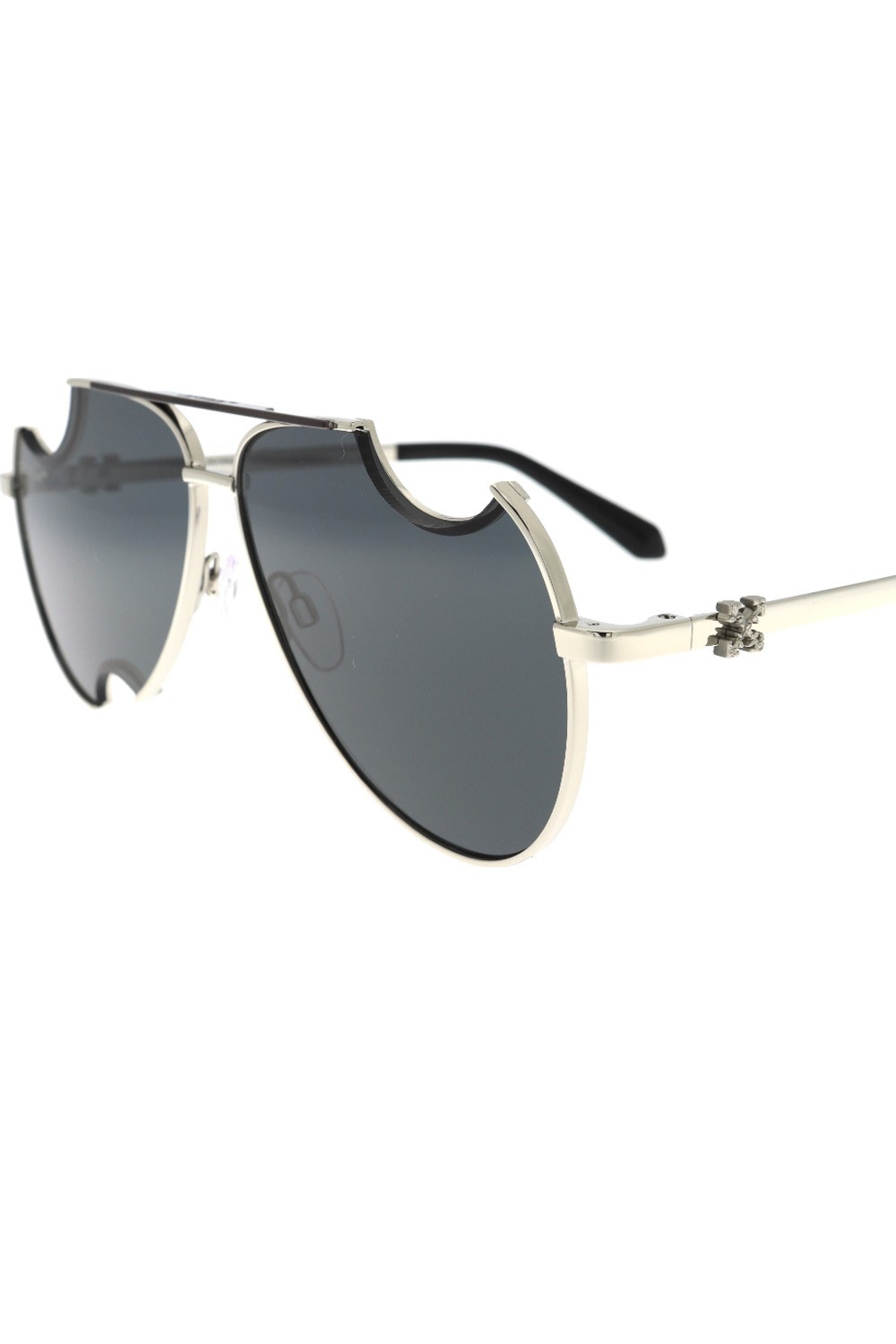 Off-White - Occhiali da sole in metallo a goccia unisex argento - OERI071 7207