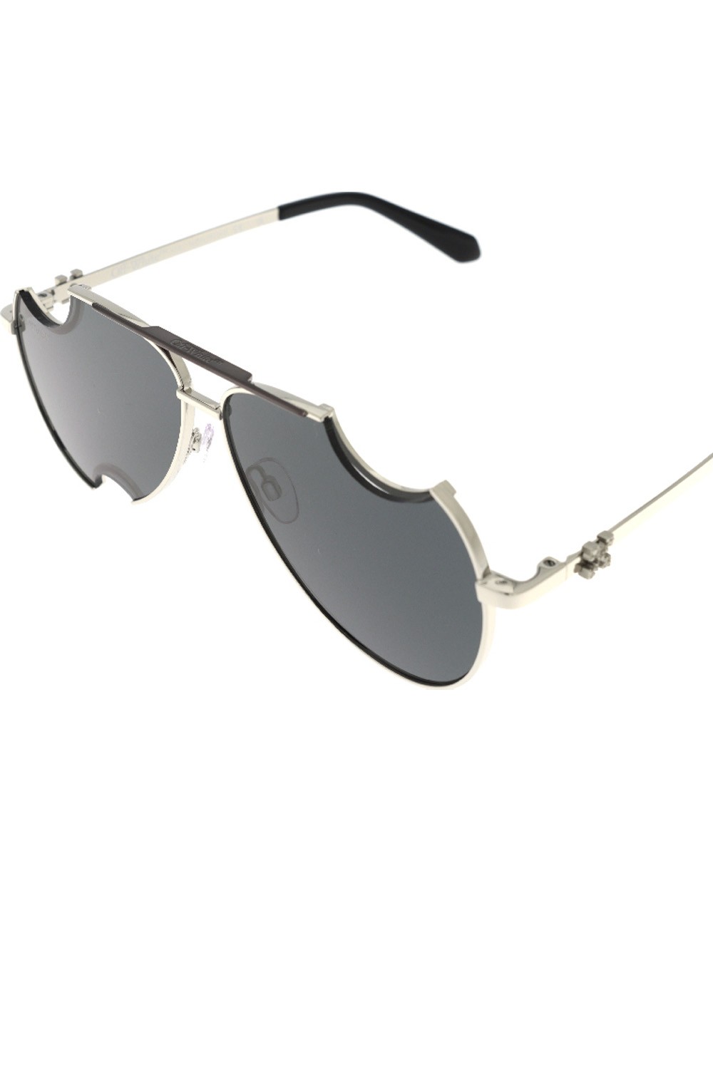 Off-White - Occhiali da sole in metallo a goccia unisex argento - OERI071 7207