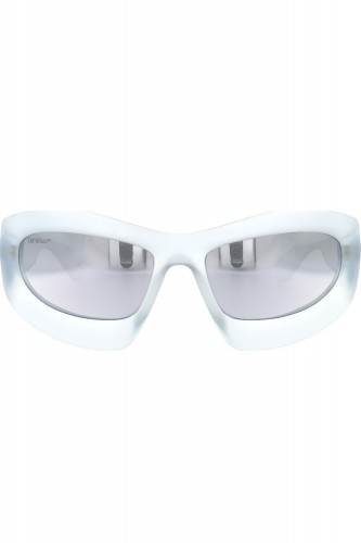 Off-White - Occhiali da sole in celluloide avvolgenti unisex grigio - OERI075 2