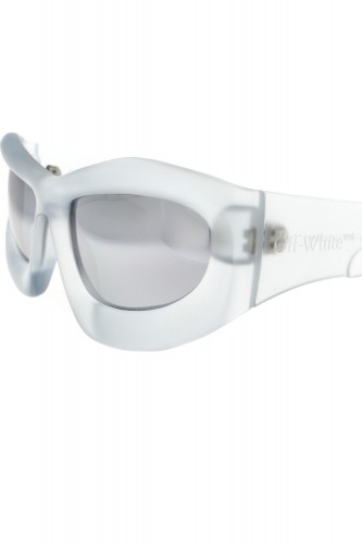 Off-White - Occhiali da sole in celluloide avvolgenti unisex grigio - OERI075