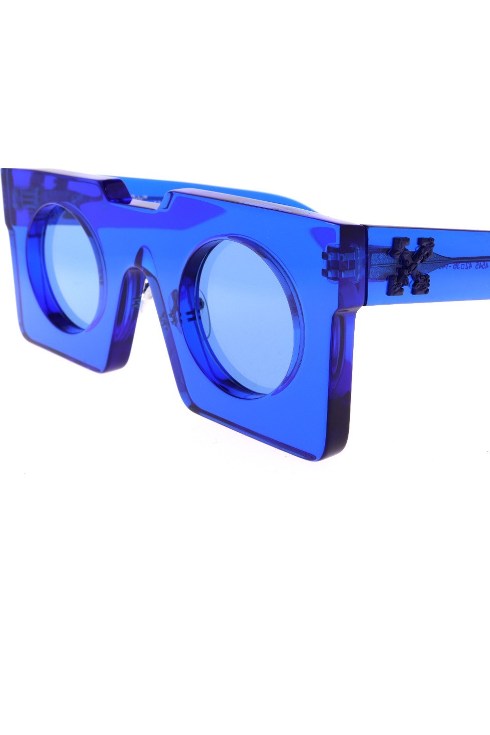 Off-White - Occhiali da sole in celluloide squadrati unisex blu - OERI023 4545