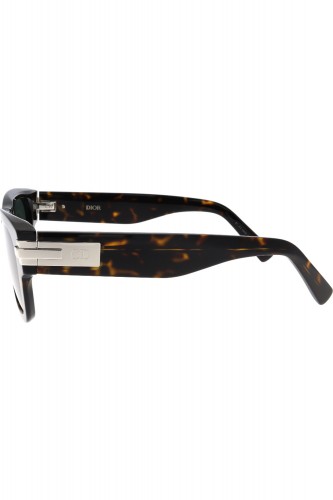 Christian Dior - Occhiali da sole in celluloide squadrati per uomo tartarugato