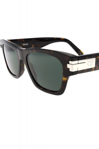 Christian Dior - Occhiali da sole in celluloide squadrati per uomo tartarugato
