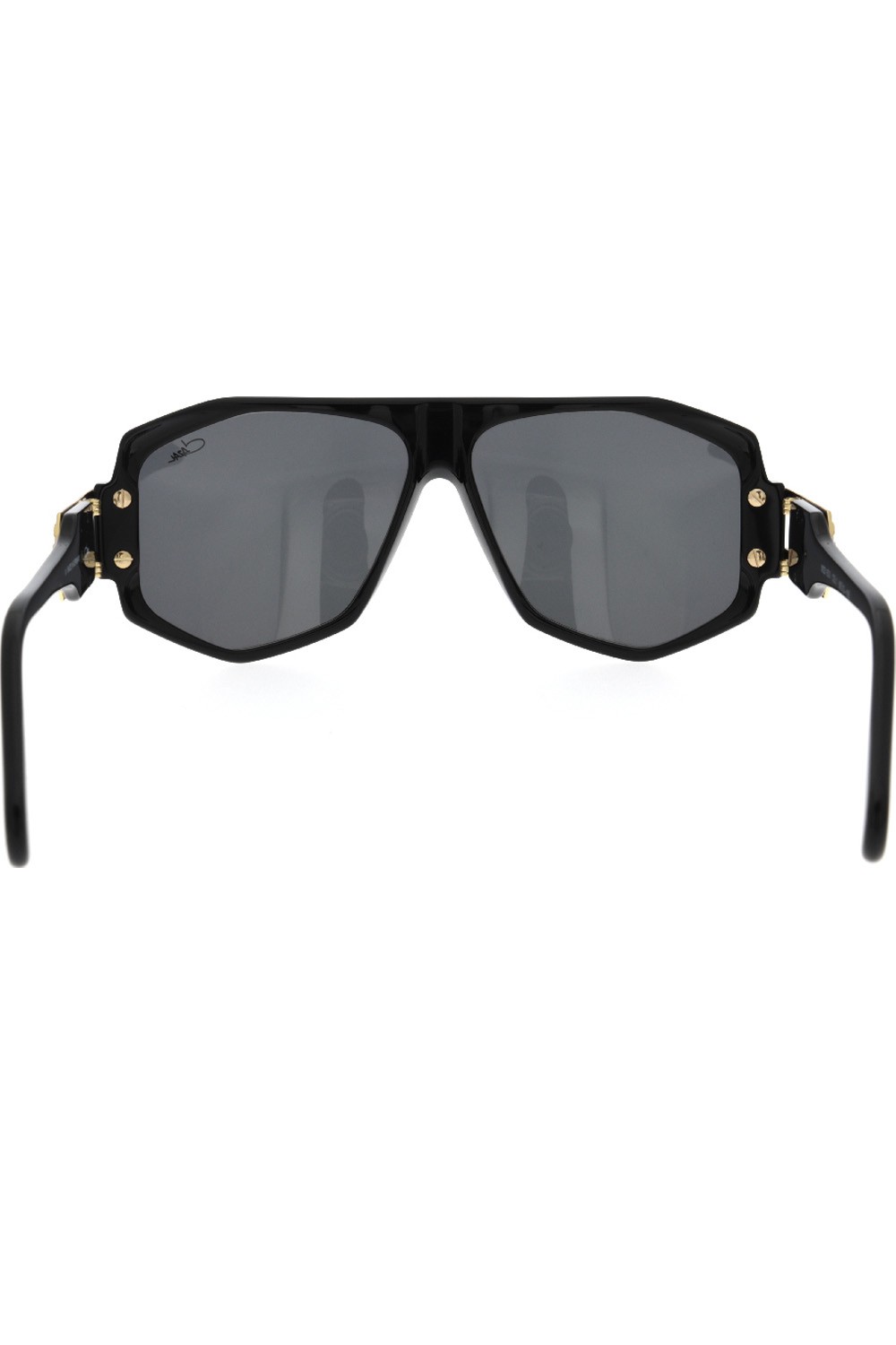 Cazal - Occhiali da sole in celluloide squadrati per uomo nero - 163/3 1