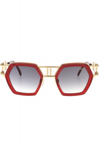 Cazal - Occhiali da sole combinati esagonali unisex rosso - 677 002