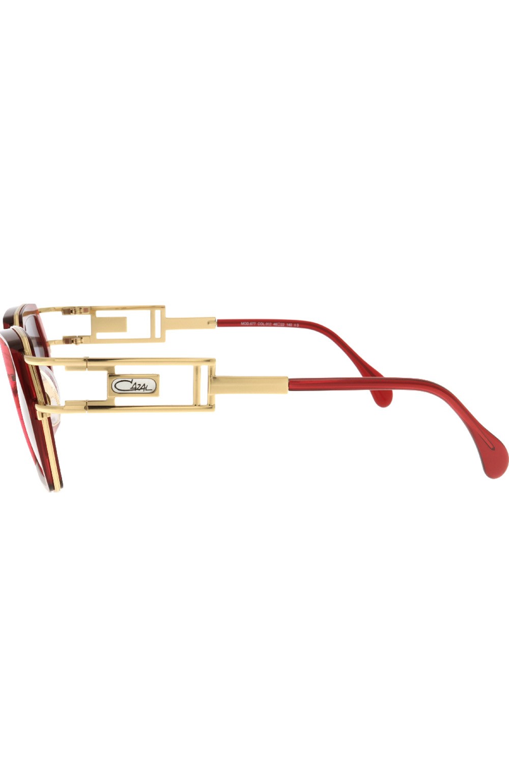 Cazal - Occhiali da sole combinati esagonali unisex rosso - 677 002