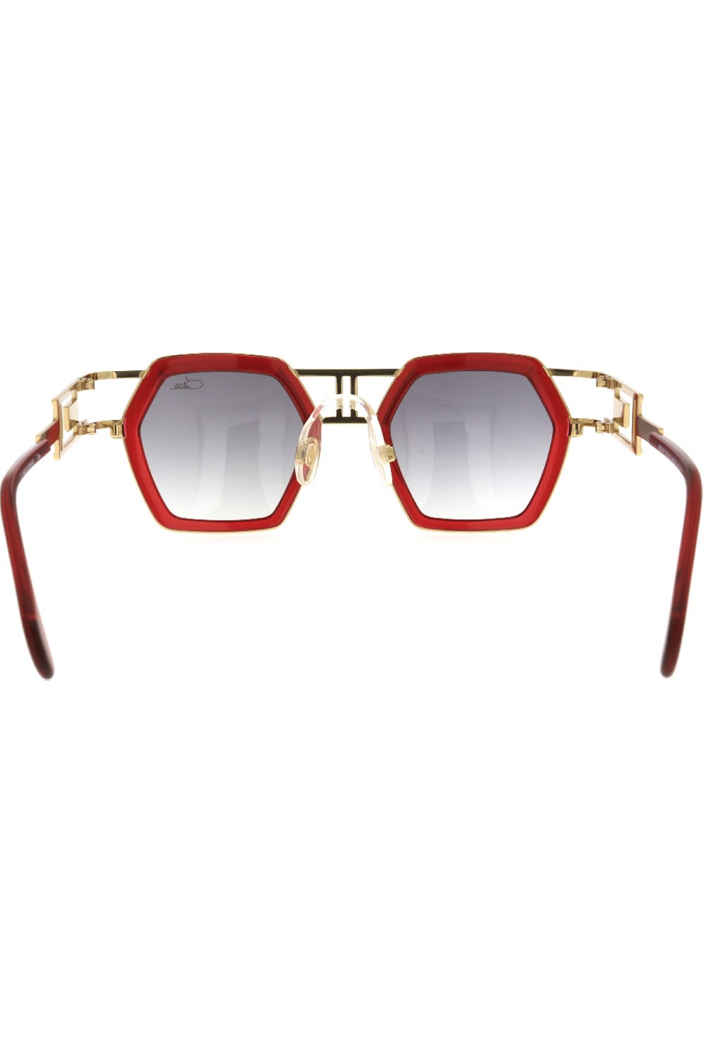 Cazal - Occhiali da sole combinati esagonali unisex rosso - 677 002