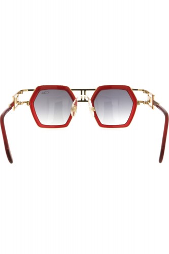 Cazal - Occhiali da sole combinati esagonali unisex rosso - 677 002