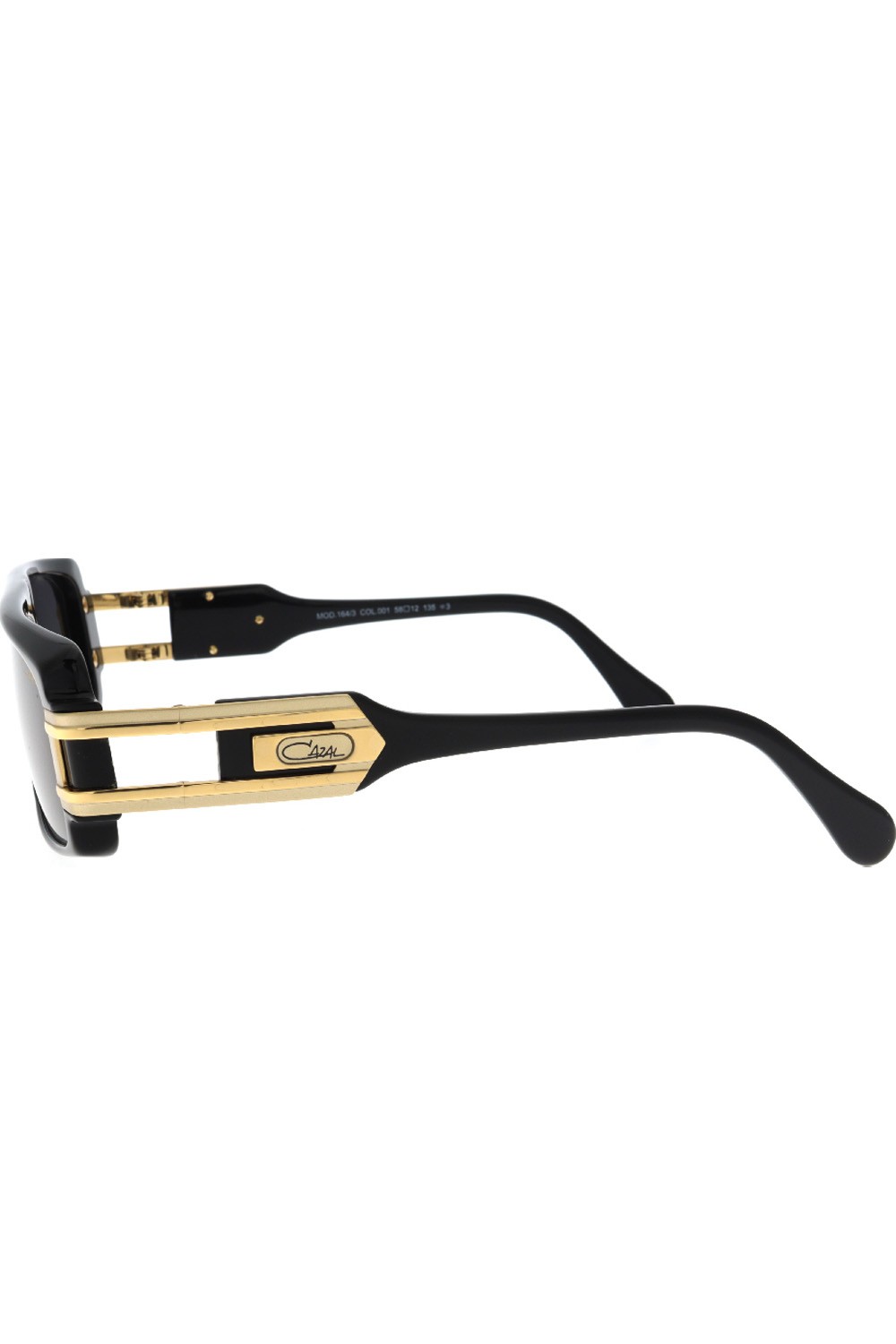 Cazal - Occhiali da sole in celluloide rettangolari unisex nero - 164/3 001