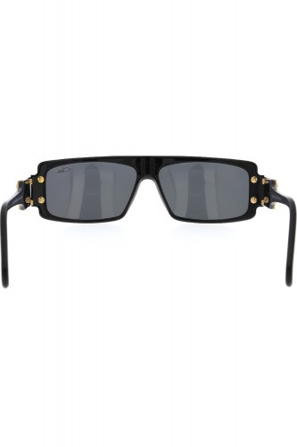 Cazal - Occhiali da sole in celluloide rettangolari unisex nero - 164/3 001
