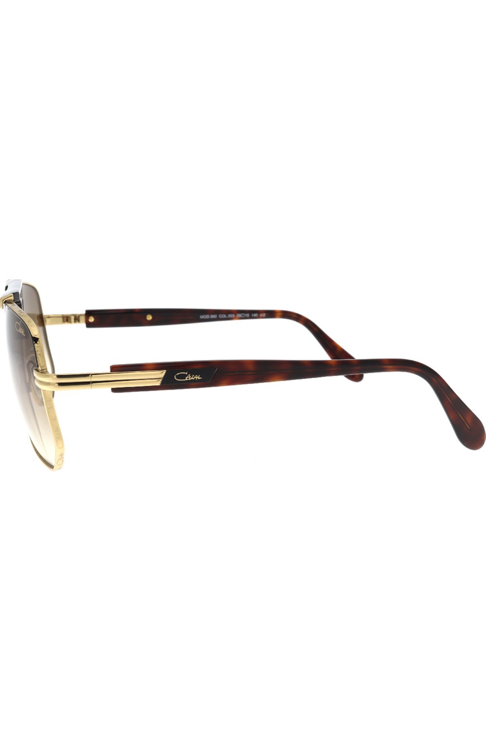 Cazal - Occhiali da sole in metallo squadrati per uomo oro - 990 003