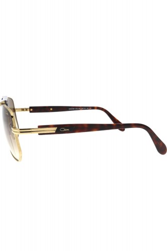 Cazal - Occhiali da sole in metallo squadrati per uomo oro - 990 003