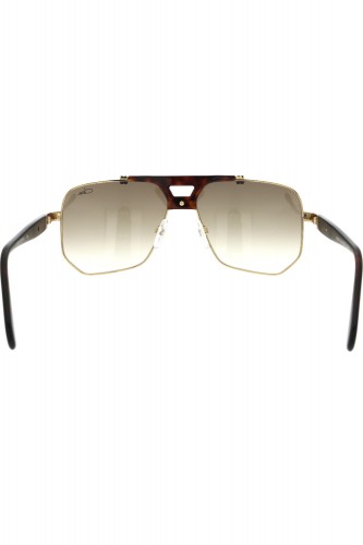 Cazal - Occhiali da sole in metallo squadrati per uomo oro - 990 003