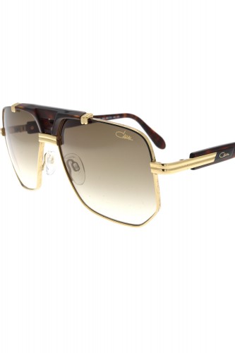 Cazal - Occhiali da sole in metallo squadrati per uomo oro - 990 003