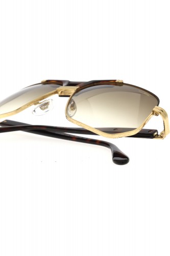 Cazal - Occhiali da sole in metallo squadrati per uomo oro - 990 003