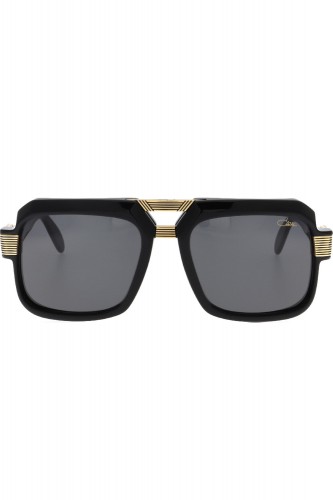 Cazal - Occhiali da sole in celluloide squadrati per uomo nero - 669 001 2