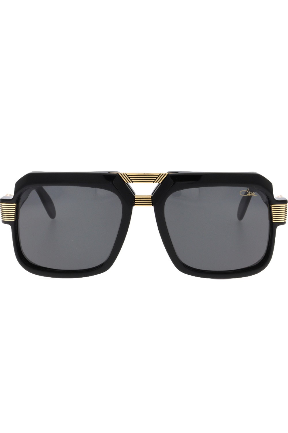 Cazal - Occhiali da sole in celluloide squadrati per uomo nero - 669 001