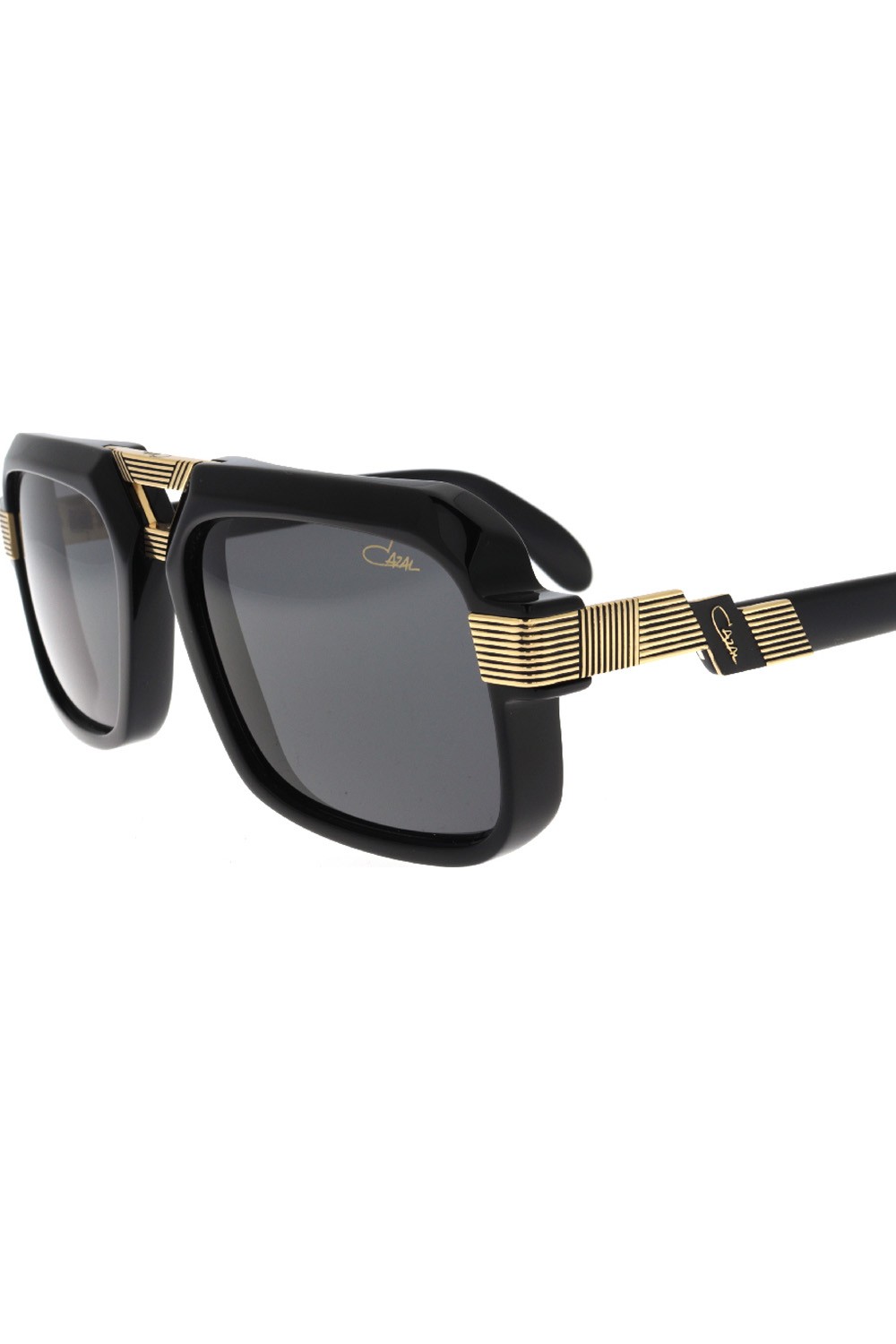 Cazal - Occhiali da sole in celluloide squadrati per uomo nero - 669 001