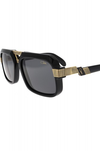 Cazal - Occhiali da sole in celluloide squadrati per uomo nero - 669 001