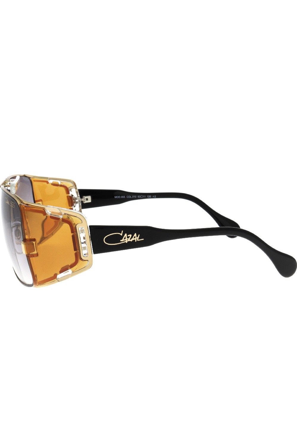 Cazal - Occhiali da sole in metallo squadrati per uomo nero - 955 010