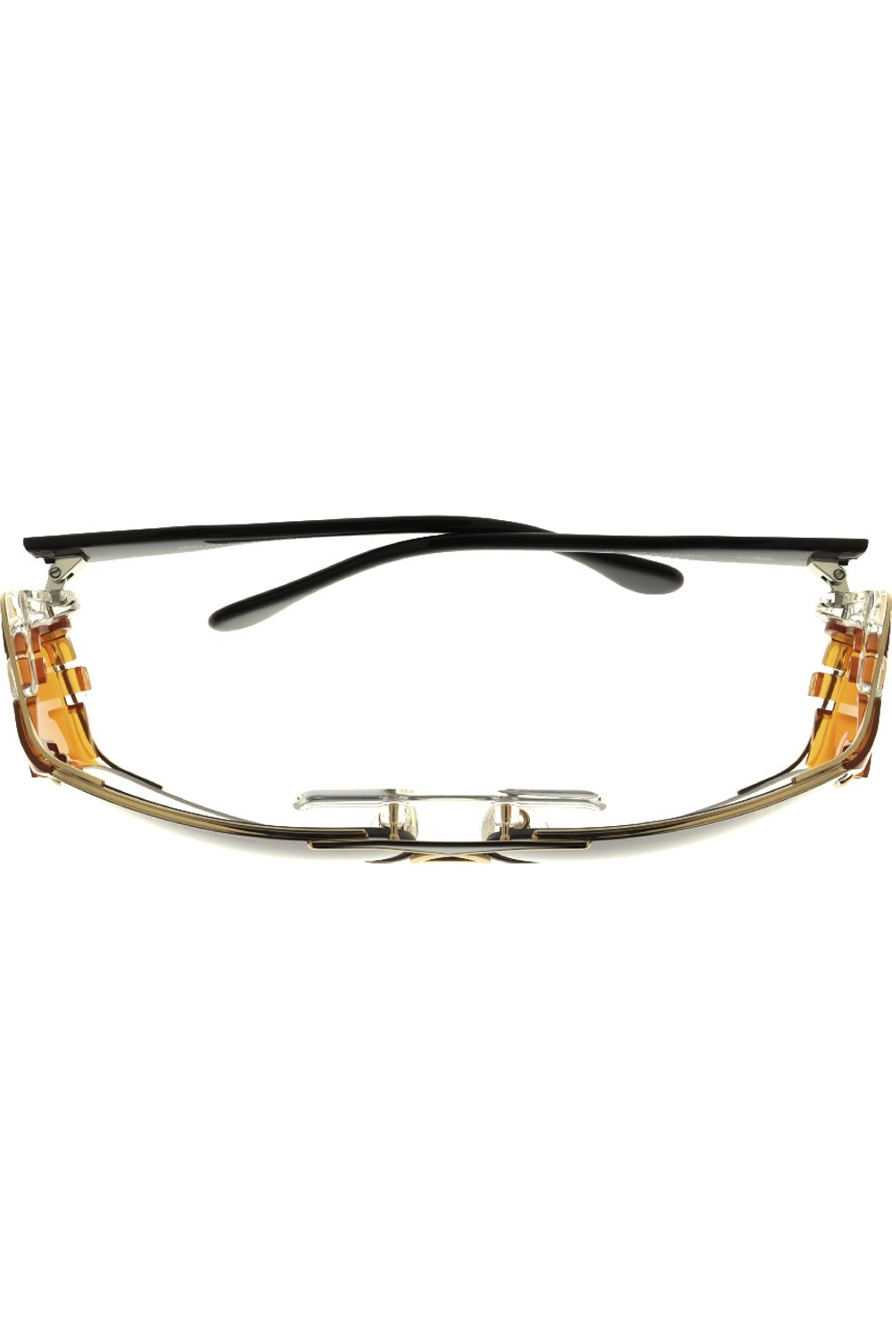 Cazal - Occhiali da sole in metallo squadrati per uomo nero - 955 010